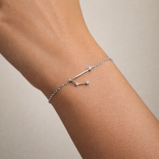 ARIES STERLING SILVER ZODIAC BRACELET