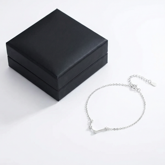 AQUARIUS STERLING SILVER ZODIAC BRACELET