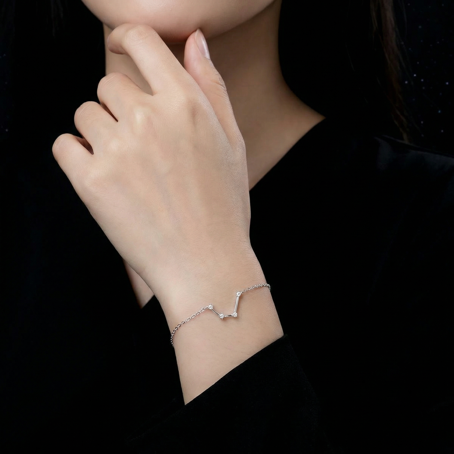 AQUARIUS STERLING SILVER ZODIAC BRACELET