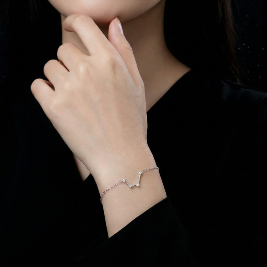 AQUARIUS STERLING SILVER ZODIAC BRACELET